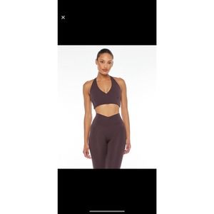 Crop Shop Boutique Dark Brown Sports Bra
